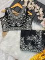 Ethnic Festive Black Rangoli Silk Saree