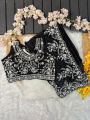 Ethnic Festive Black Rangoli Silk Saree