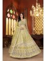 Elegant Festive Wedding  Lime Green Net Lehanga Suit