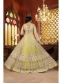 Elegant Festive Wedding  Lime Green Net Lehanga Suit
