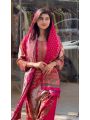 Ethnic Festive Traditional Rani Pink Muslin Silk Straight Suit