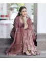 Elegant Ethnic Onion Pure Chinnon Silk Embroidered Sharara Suit