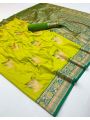 Ethnic Elegant Festive Lime Green Paithani Silk Saree