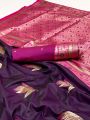 Authentic Ethnic Festive Wine Paithani Silk Saree