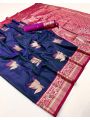 Traditional Ethnic  Festive Navy Blue Paithani Silk Saree