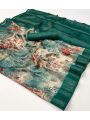 Authentic Traditional Festive Teal Green Art Silk Saree 