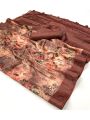 Ethnic Festive Traditional Warm Beige and Maroon Art Silk Saree