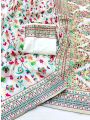 Traditional Ethnic Festive White Pashmina Silk Saree