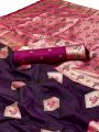 Elegant Festive Heavy Traditional Deep Purple Paithani Silk Saree