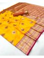 Traditional Ethnic Festive Yellow Paithani Silk Saree