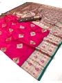 Authentic Elegant Festive Rani Pink Paithani SIlk Saree
