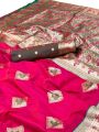 Authentic Elegant Festive Rani Pink Paithani SIlk Saree