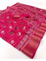 Authentic Festive Traditional Rani Pink Soft Moss Mellow Saree