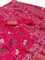 Authentic Festive Traditional Rani Pink Soft Moss Mellow Saree