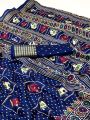 Ethnic Authentic Festive Navy Blue Soft Moss Mellow Saree