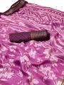 Elegant Ethnic Traditional Rose Pink Soft Moss Mellow Saree