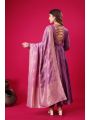 Ethnic Casual Festive Purple Roman Silk Gown Anarkali Suit