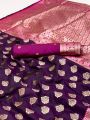 Authentic Festive Deep Purple Paithani Silk Saree