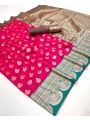 Elegant Authentic Festive Fuchsia Pink Paithani Silk Saree