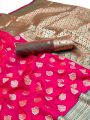 Elegant Authentic Festive Fuchsia Pink Paithani Silk Saree