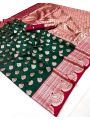 Ethnic Elegant Festive Bottle Green Paithani Silk Saree