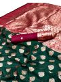 Ethnic Elegant Festive Bottle Green Paithani Silk Saree
