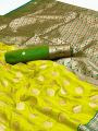 Authentic Festive Ethnic Lime Green Paithani Silk Saree