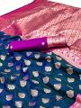 Ethnic Traditional Navy Blue Paithani Silk Saree