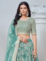 Elegant Party Wear Designer Semi-Stitched Net Lehanga Choli