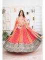 Vibrant Chinon Silk Party Wear Lehanga Choli