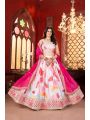 Elegant Off-White Printed Lehanga Choli