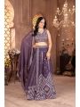 Elegant Purple Georgette Lehanga Choli