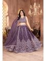 Elegant Purple Georgette Lehanga Choli