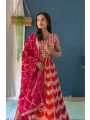 Multicolor Sequin Thread Embroidered Georgette Lehenga Set