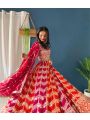 Multicolor Sequin Thread Embroidered Georgette Lehenga Set