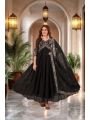 Traditional Ethnic Festive Black Georgette Anarkali Suit