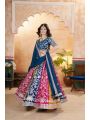 Multicolor Faux Georgette Lehanga