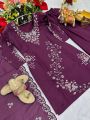 Ethnic Festive Traditional Wine Georgette Kurti with Plazo set
