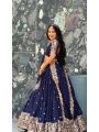 Elegant Chinon Silk Embroidered Lehanga Set