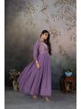 Authentic Festive Ethnic Lilac Georgette Gown Anarkali Suit