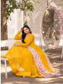 Authentic Elegant Traditional Mustard Yellow Gown Anarkali Suit