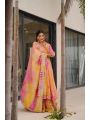 Authentic Ethnic Festive Sunshine Yellow Vichitra Silk Plazo Suit