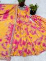 Authentic Ethnic Festive Sunshine Yellow Vichitra Silk Plazo Suit