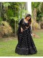 Balck Sequnce Lehngha choli
