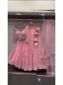 Elegant Baby Pink Fox Georgette Lehanga 