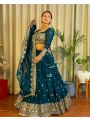 Deep Teal Jimi Choo Lehanga Choli Set
