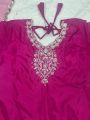 Authentic Magenta Natural Crepe Silk Lehanga Set