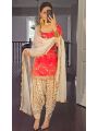 Authentic Ethnic Traditional Orange Georgette Patiala Suit