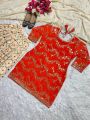 Authentic Ethnic Traditional Orange Georgette Patiala Suit
