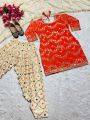 Authentic Ethnic Traditional Orange Georgette Patiala Suit